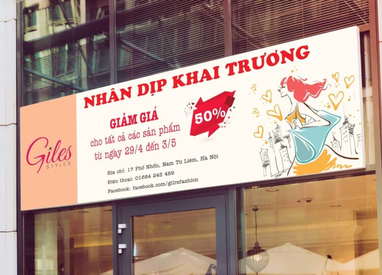 Bí Quyết Thiết Kế Băng Rôn Khai Trương Cửa Hàng Bắt Mắt Nhất